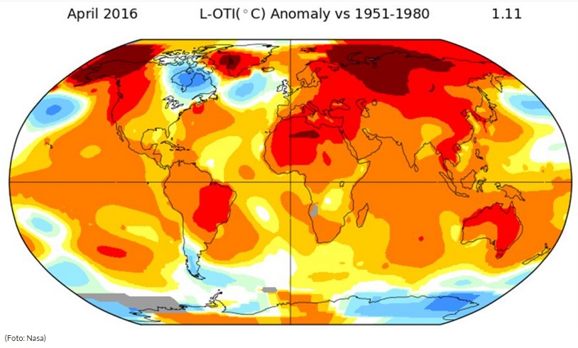 Cambio climático: abril, el séptimo mes consecutivo, récord en temperatura