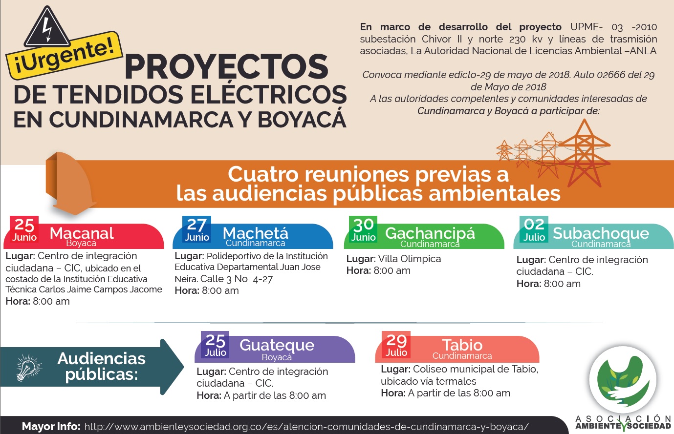 ¡Atención!!! Comunidades de Cundinamarca y Boyacá