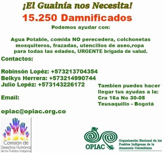 ¡El Guainía nos necesita!