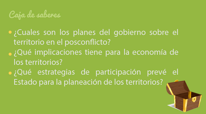 Encuentra aquí los planes del gobierno colombiano en la era del posconflicto, los planes de desarrollo para la región Amazónica, los mecanismos de participación comunitaria, así como la planeación del territorio