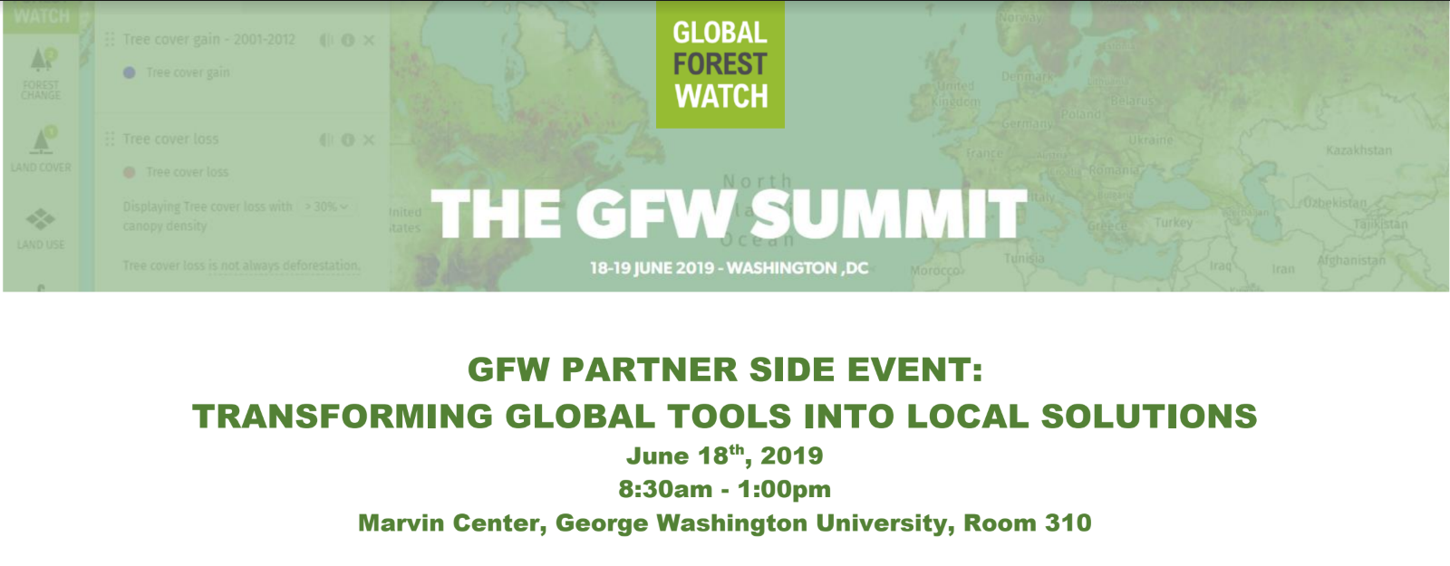 GFW partner side event: Transforming global tools into local solutions